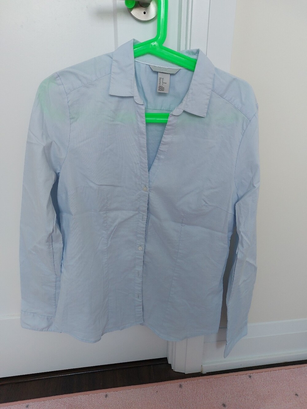 NWOT H&M Women Long Sleeve Shirt Size 12 Blue